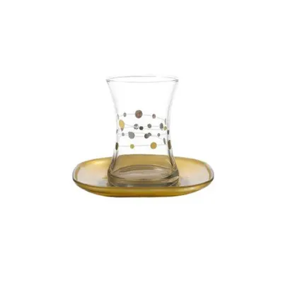 Immagine prodotto di LAV GLORY Set da tè turco 12 pezzi con 6 bicchieri e piattini, 155ml