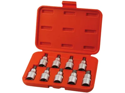 Obrázek produktu pro Extol Premium (8818124) Nástrčné hlavice TORX, sada 9 ks, CrV, S2