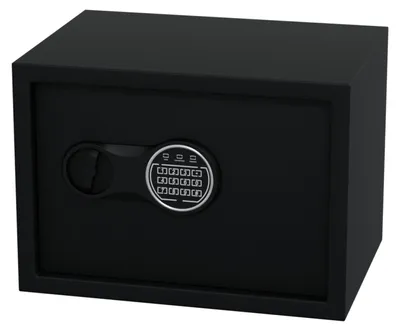 Produktbild von HAGO24 Möbeltresor Zimmersafe Wandtresor Elektronikschloss Geldschrank 16L Stahl Doppelbolzenverriegelung LED-Anzeige PIN-Code Schlüssel