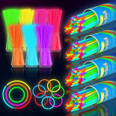 Immagine prodotto di Set di bastoncini luminosi Knicklichter, 400 pezzi, bastoncini fluorescenti, impermeabili, per bambini e decorazioni