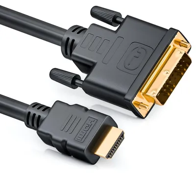 Produktbild von deleyCON 1m HDMI zu DVI Kabel DVI-D DVI-I High Speed 1080p - Schwarz