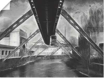 Produktbild von ARTland Poster Wuppertal Skyline Collage II Größe: 40x30 cm