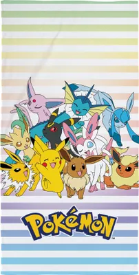 Produktbild von Pokemon Badetuch Eevee Familie 70 x 140 cm