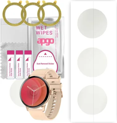 Produktbild von apgo 3 Stück Schutzfolie, Matt, kompatibel mit DT NO.1 DT2+ Plus Smartwatch, Hydrogel Displayschutzfolie mit Positionierhilfe, Displayfolie, robust und kratzfest