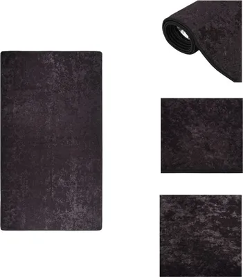 Productafbeelding van vidaXL Wasbaar vloerkleed, 190x300 cm, antraciet, antislip - Vloerkleden