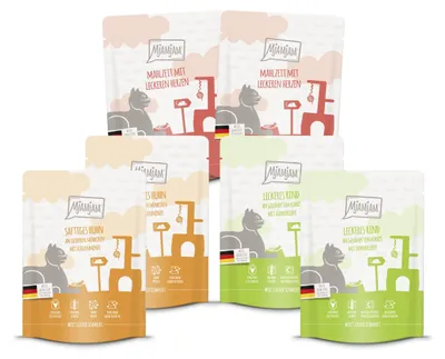 Productafbeelding van MjAMjAM - 300g zakje, mixpakket 1 - Premium natvoer voor katten, heerlijk smakelijk