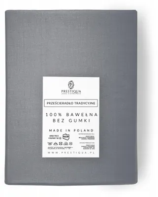 Produktbild von Prestiqua Bettlaken ohne Gummizug 140x200 cm Baumwolle Polnisch
