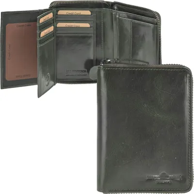 Produktbild von Greenburry Geldbörse Leder Newport Damen Portemonnaie 10x13x3 cm grün