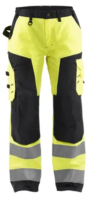 Produktbild von BLAKLÄDER® Damen Warnschutzhose 7155 gelb, schwarz Größe 20