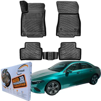 Produktbild von Trimak Autofußmatten kompatibel mit Mercedes A Klasse Limousine V177 ab 2019 Auto Allwetter Gummimatten