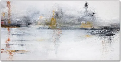 Produktbild von Coloray Bild aus Leinwand 120x60 Leinwand Dekoration - Schnee Abstraktion