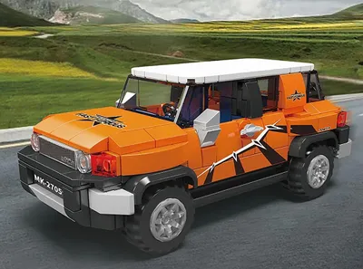Productafbeelding van Mould King 27059 FJ Cruiser SUV, inclusief displayvitrine
