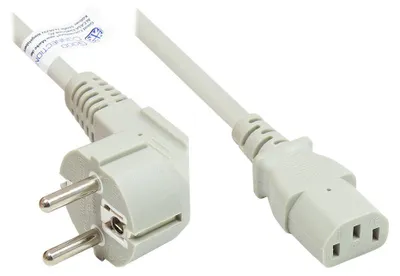 Immagine prodotto di Good Connections Schutzkontakt-Stecker gew.- C13 grau 3m