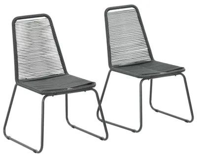 Produktbild von Set aus 2 Gartenstühlen aus Polyrottingewebe
