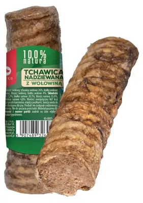 Zdjęcie produktu dla MACED Trachea faszerowana wołowiną - guma do żucia dla psów - 120g