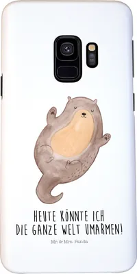 Produktbild von Mr. & Mrs. Panda Samsung Galaxy S9 Handyhülle Otter Umarmen - Weiß - Geschenk, glücklich, gut Gelaunt, Seeotter See, Optimistisch, Handycover, Hallo, Hülle, Cover