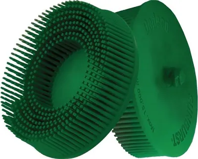 Obrázek produktu pro Radiální kartáčový kotouč Sunburst, průměr 76 mm, délka 50 mm, A50, XCRS, šířka 76 mm, zelený, 20 000 ot./min