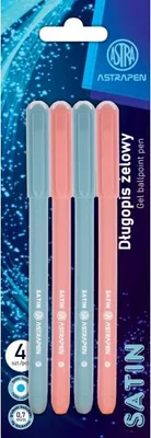 Zdjęcie produktu dla 4szt - ASTRAPEN SATIN, biros 0.7mm, niebieski, blister, 201022033