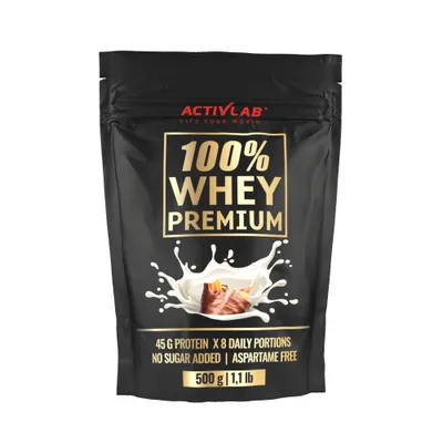 Produktbild von Activlab 100% Whey Premium 500g, hoher Proteingehalt, basierend auf Molkenproteinkonzentrat - Karamell mit Schokolade