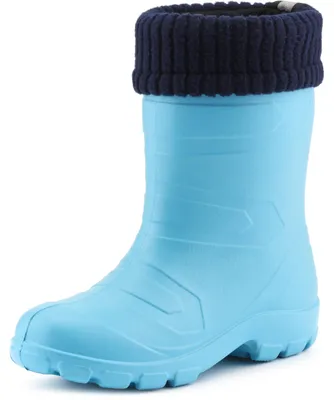 Produktbild von Ladeheid Kinder Mädchen Jungen federleichte Eva Thermo Gummistiefel gefüttert LA845KIDS (Türkis306c/Navy, 33 EU)