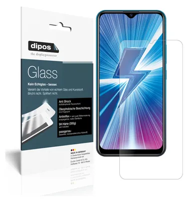 Obrázok produktu pre 2 ochranné fólie pre Vivo Y17, matná povrchová úprava – proti nárazom, 9H tvrdosť, fólia typu dipos Glass (1x predná strana + 1x zadná strana)