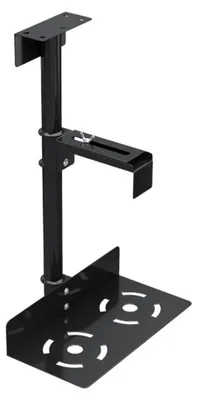 Produktbild von PC-Gehäusehalter - Unter-Tisch/Wandmontage CPU-Ständer - Verstellbare Breite - Drehbar - Kohlenstoffstahl - Schwarz