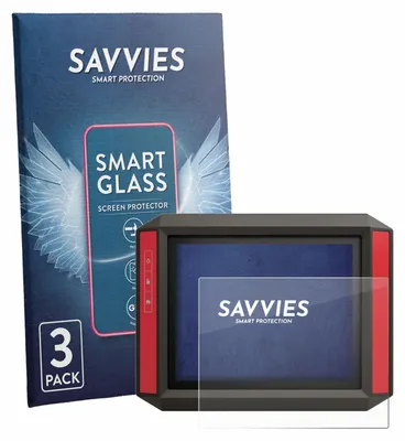 Produktbild von 3x Savvies Schutzglas Folie für Müller Elektronik TRACK‑Guide III 9H Panzer Schutzfolie Glas Displayschutz klar transparent