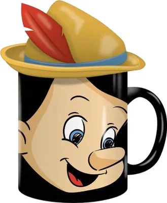 Produktbild von Pinocchio - Kaffeebecher CD1820 (Einheitsgröße) (Beige/Schwarz/Gelb)