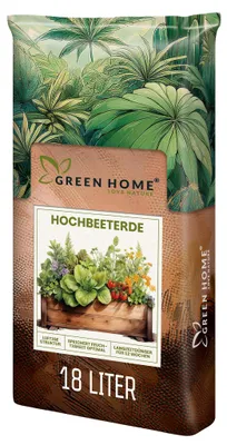 Produktbild von Green Home Hochbeeterde 18 L – für Gemüse & Kräuter, gebrauchsfertig & strukturstabil, Langzeitdünger, Perlite, Kokosfasern, pH 5,8