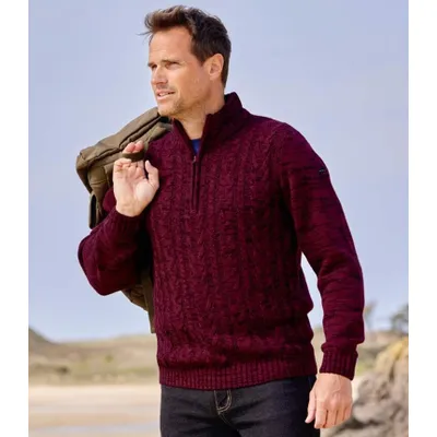 Image de Atlas For Men - Pull pour homme AF409 (5XL) (bordeaux)