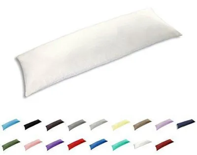 Productafbeelding van Kussensloop, 51 x 122 cm, wit, 100% katoen, envelopsluiting, zonder rits