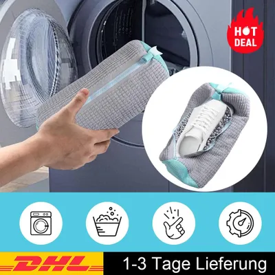 Schuhwaschbeutel Mit Reinigungsfasern - 2 Stück Set Für Waschmaschine