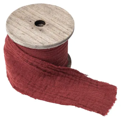 Produktbild von Terracotta Baumwoll-Musselin Band 4,5 cm x 3 m Boho-Deko - Einheitsgröße