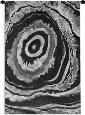 Produktbild von MuchoWow® Wandteppich Wandbehang Marmor - Schwarz - Muster 90x135 cm Tapisserie Dekoration Wandtuch - Baumwolle - Wandskulptur