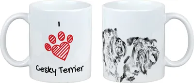 Image de Terrier tchèque,   Terrier de Bohême, Český Teriér - Tasse avec chien, adorable tasse avec graphisme, cadeau avec votre photo de la marque Art-Dog