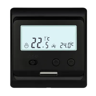 Produktbild von 12V Thermostat Temperaturregler schwarz elektrische Fußbodenheizung Heizungssteuerung Wohnwagen Wohnmobil