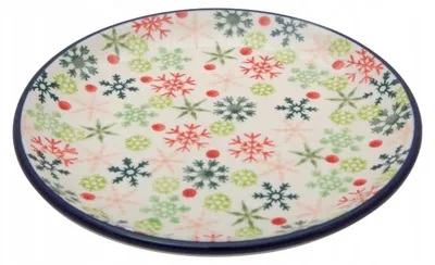 Produktbild von Ceramika Artystyczna Dessertteller 16 cm Weihnachten Bolesławiec