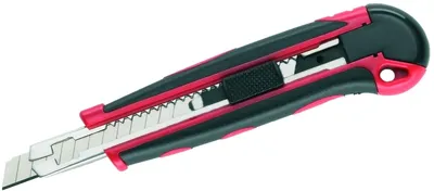 Produktbild von Cutter Kunststoff 9 mm mit Automatik-Magazin schwarz/rot