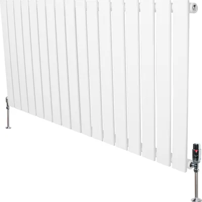 Immagine prodotto di Radiatore a pannello e valvole – 600 mm x 1190 mm – Bianco