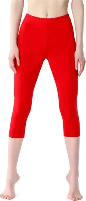 Image de Legging 3/4 pour femme Bellivalini en viscose BLV50-204 (rouge, M)