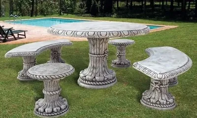 Produktbild von Casa Padrino Barock Garten & Terrassen Möbel Set Grau