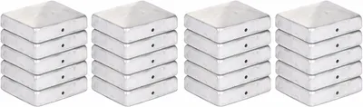 Obrázek produktu pro Krytka na sloupek ve tvaru pyramidy, pozinkovaná ocel, 96 x 96 mm, 20 kusů, pro dřevěné sloupky