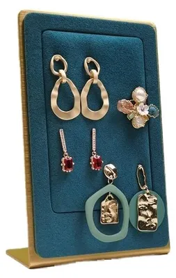 Productafbeelding van Earring Display Stand - Velvet Slide Board - Blauwe kleur