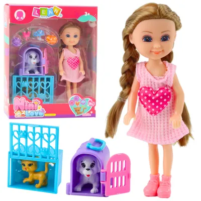 Productafbeelding van Minipop met accessoires Kitty Kinderwagen Roze poppenset