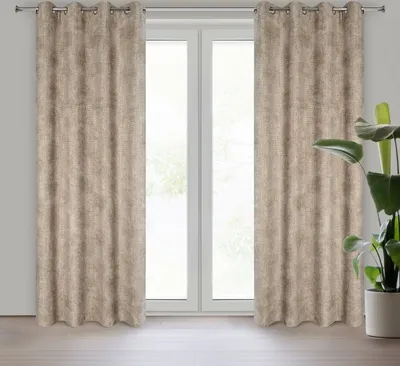 Produktbild von Vorhang ALETA beige 135x250 cm Ösen Ösenvorhang