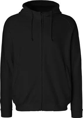 Immagine prodotto di Neutral O63401 | Felpa da uomo con cappuccio e zip nascosta / 100% cotone equo e solidale - Colore: Nero - Taglia: S