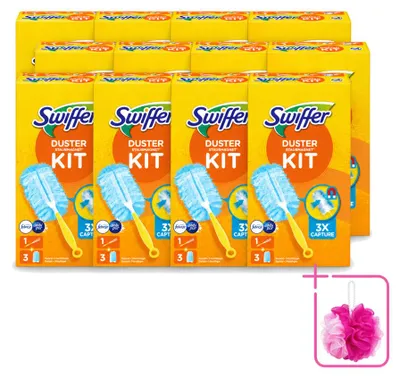 Produktbild von 12 x Swiffer Duster Starterkit mit 3 Febreze-Nachfüllern - Sparpackung - 12 Stücke