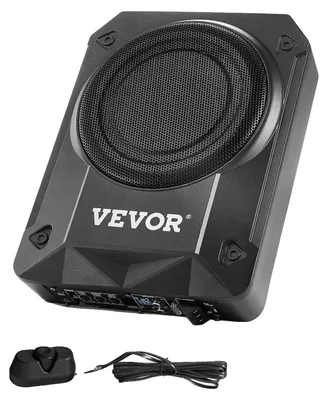 Image de Caisson de basses voiture VEVOR sous le siège, 800 W, 203 mm, caisson de basses actif mince pour voiture, entrée haut/bas et contrôle du volume pour les camions SUV