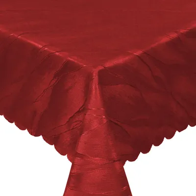 Produktbild von Tischdecke Jacquard Elegance - Edle Tischwäsche mit Ornamenten - Tischdecke für Weihnachten, Geburtstag, Feste - Tischläufer, Tischdeko, Farbe:Rot, Größe:80x80 cm