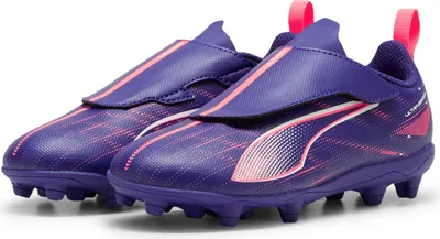 Produktbild von Puma Ultra 5 Play Kinder Fußballschuhe Klettverschluss FG/AG lila/weiß